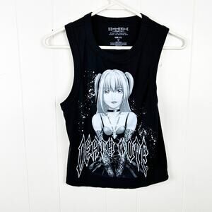 Death Note Black Graphic Cropped Tank Extra Large (Juniors)